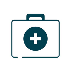 Wall Mural - first aid box icon, line style