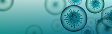 Coronavirus COVID-19 Or Monkeypox Microbiology And Virology Concept - Banner Design