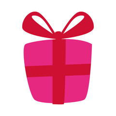 Sticker - gift box present isolated icon