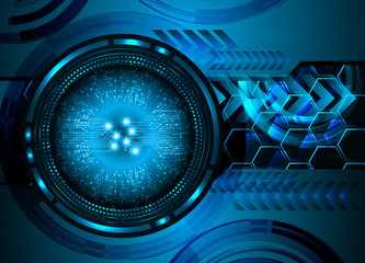 blue eye cyber circuit future technology concept background