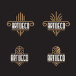 Art Deco ornaments logo template