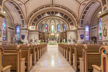 Catholic Church Interior In Boise Idaho.