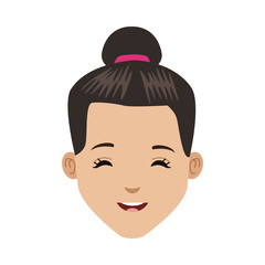 Sticker - young woman head avatar character