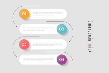 Poster - Infographic business concept with 4 options or steps. Can be used for info graphics, flow charts, presentations, web sites, banners. Vector illustration.