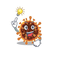 Canvas Print - Have an idea gesture of gamma coronavirus mascot character design