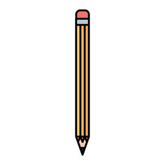 Wall Mural - pencil supply school isolated icon vector illustration design