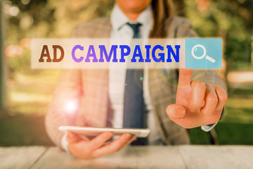 Poster - Handwriting text Ad Campaign. Conceptual photo an organized course of action to promote a product or service