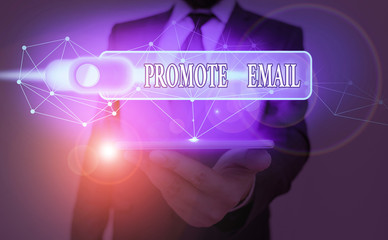 Poster - text sign showing promote email. business photo showcasing sending a commercial messages to potentia