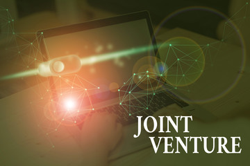 Poster - Handwriting text Joint Venture. Conceptual photo New firm formed to achieve exact objectives of a partnership