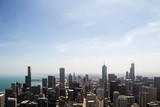 Fototapeta  - Aerial view of Chicago skyline at daytime, Illinois, USA