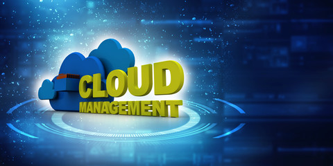 Poster - 3d rendering File storage in cloud management