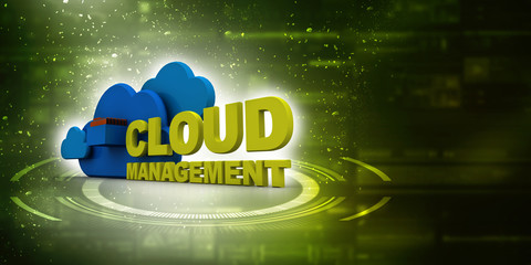 Poster - 3d rendering File storage in cloud management
