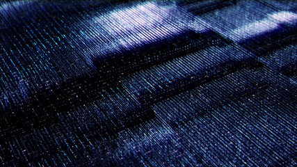 Poster - Futuristic digital generated image abstract matrix particles de-focus grid in cyber space digital background environment