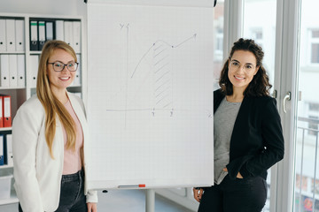 Poster - Confident business partners giving a presentation