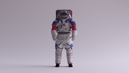 Wall Mural - spacesuit spacewalk exploration mobility unit next generation spacesuit with light grey background w
