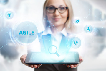 Business, Technology, Internet and network concept. Agile Software Development.