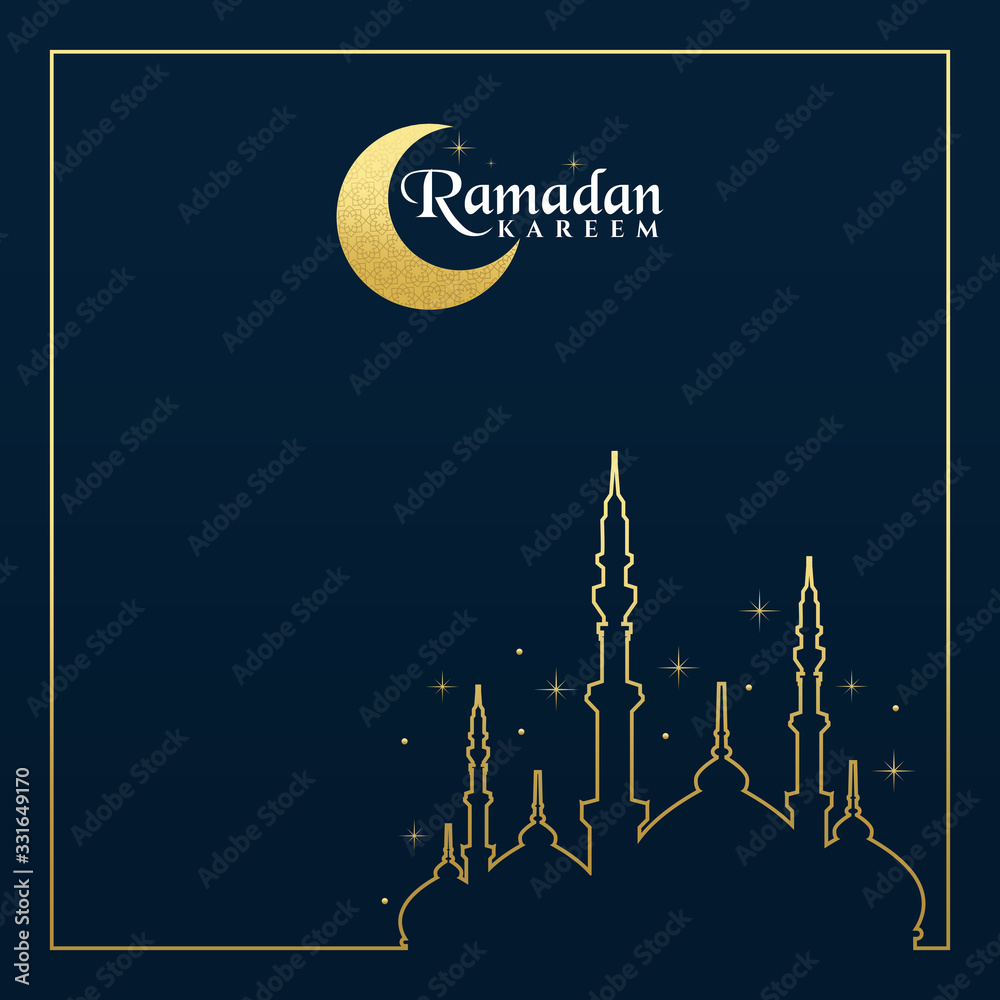 Islamic Background design for Ramadan Kareem Vector Template Stock ...