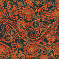  Paisley pattern, great design for any purposes. Seamless background 