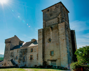 Canvas Print - Château de Galinières à Pierrefiche-d'Olt, France