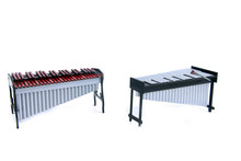 Vibraphone And Xylophone And Drumsticks Isolated On White Background Flay Lay