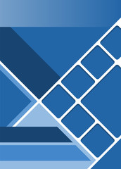 Wall Mural - blue cover template abstract design with copy space.