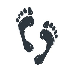 human footprint footstep or baby foot print