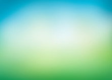 A Blurred Fresh Spring, Summer Blue And Green Abstract Background. Illustration.