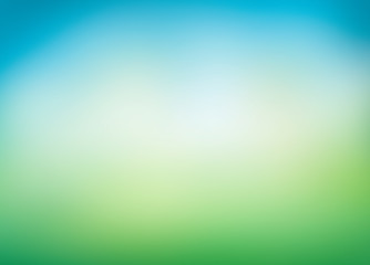 Wall Mural - a blurred fresh spring, summer blue and green abstract background. illustration.