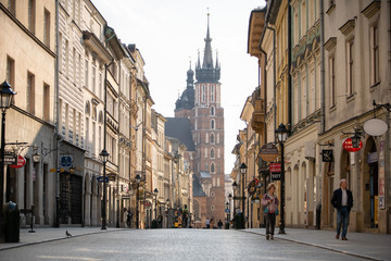 St. Mary's Basilica in Krakow. Sunny day