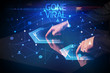 © ra2 studio - Navigating social networking with GONE VIRAL inscription, new media concept
