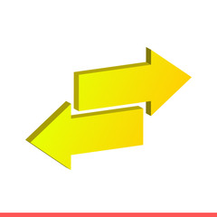 Fototapete - Isometric arrow vector icon, left right down up direction symbol. Simple, flat design for web or mobile app