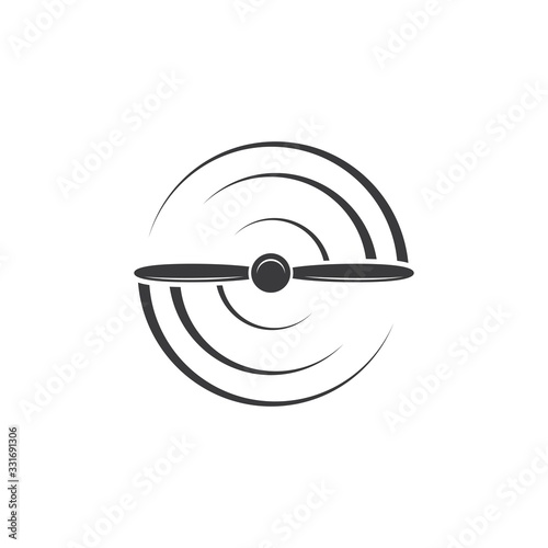 Fotomural airplane propeller vector illustration design