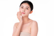 © kitthanes - Beautiful Young Asian Woman with Clean Fresh Skin. Face care, Facial treatment, Cosmetology, beauty and healthy skin and cosmetic concept .woman beauty skin isolated on white background