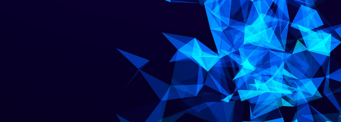 Aufkleber - Abstract polygonal space. Triangular colorful background. 3d illustration