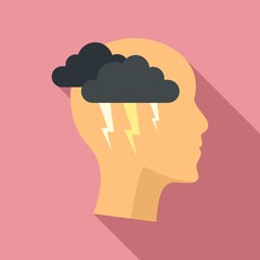 Poster - Brainstorming icon. Flat illustration of brainstorming vector icon for web design