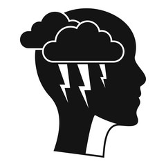 Poster - Brainstorming icon. Simple illustration of brainstorming vector icon for web design isolated on white background