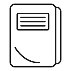 Poster - Patient folder icon. Outline patient folder vector icon for web design isolated on white background