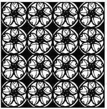 Seamless, Vector Pattern. Black, White, Floral Background.