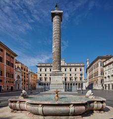 Wall Mural - Italy, Rome, the Column of Marcus Aurelius, nobody