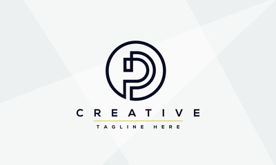 Aufkleber - Modern elegant creative P Logo Design and template. PP icon initial Based Monogram and Letters in vector.