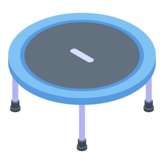 Wall Mural - Round trampoline icon. Isometric of round trampoline vector icon for web design isolated on white background