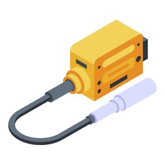 Poster - Electric adapter plug icon. Isometric of electric adapter plug vector icon for web design isolated on white background