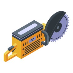 Poster - Hand circular saw icon. Isometric of hand circular saw vector icon for web design isolated on white background
