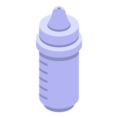Sticker - Milk bottle icon. Isometric of milk bottle vector icon for web design isolated on white background