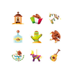 Wall Mural - set of icons cinco de mayo on white background