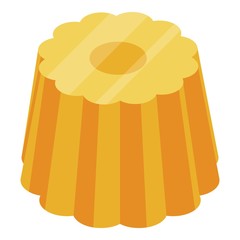 Poster - Apricot jelly icon. Isometric of apricot jelly vector icon for web design isolated on white background