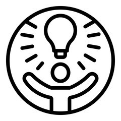 Poster - strategy idea innovation icon. outline strategy idea innovation vector icon for web design isolated 