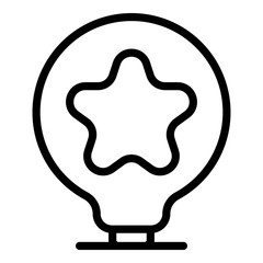 Poster - Star idea innovation icon. Outline star idea innovation vector icon for web design isolated on white background
