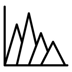 Poster - Regression analysis icon. Outline regression analysis vector icon for web design isolated on white background