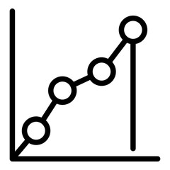 Poster - Progression data icon. Outline progression data vector icon for web design isolated on white background